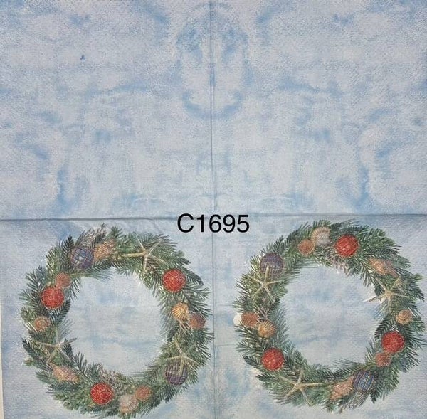 Christmas (C1695) - Wreath Made Out of Shells