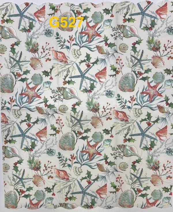 Christmas (G527) - Sea Floor with Holly and Berries