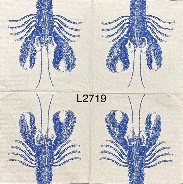 Beach (L2719) - Blue and White Large Lobster
