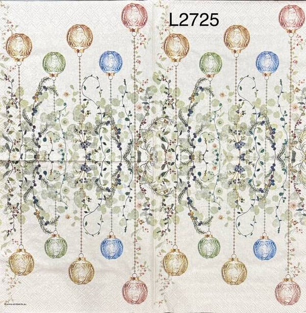 Christmas (L2725) - Ornaments Hanging from Green Plant