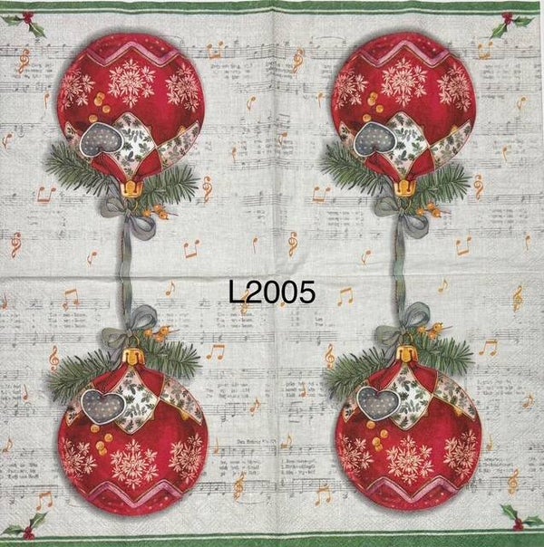 Christmas (L2005) - Ornament with Music Notes in Backgroun