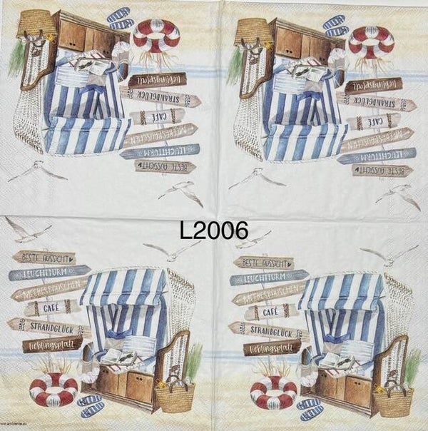 Beach (L2006) - Cabana, Signs, Life Preserver, Bag