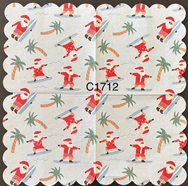 Christmas (C1712) - Santa Surfing