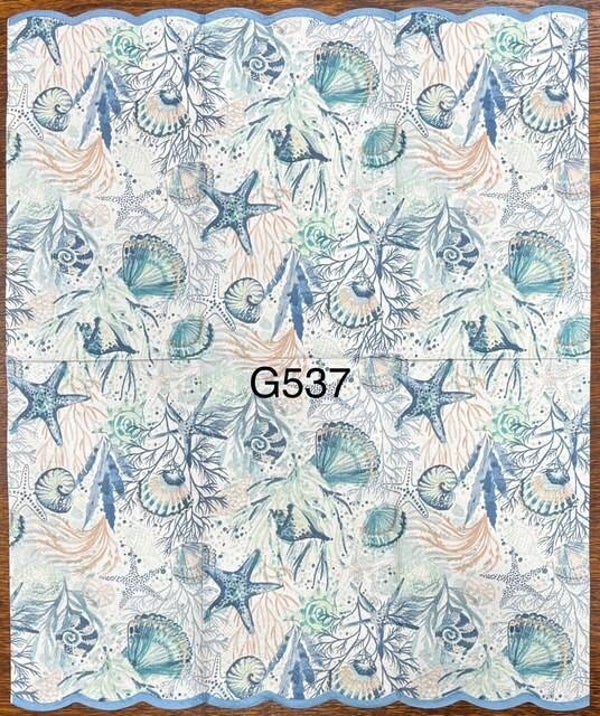 Beach (G537) - Sea Life (Starfish, Shells, Plants)