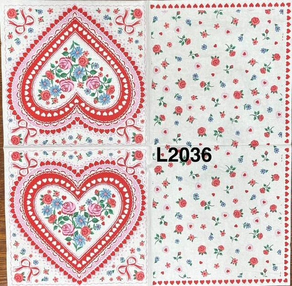 Valentins (L2036) - Hearts with Flowers