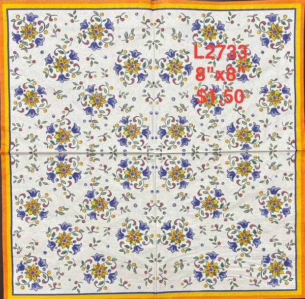 Flowers (L2733) - Blue and Yellow Flowers