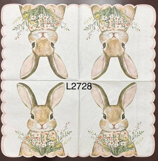 Easter (L2728) - Bunny Holding Flower Bouquet