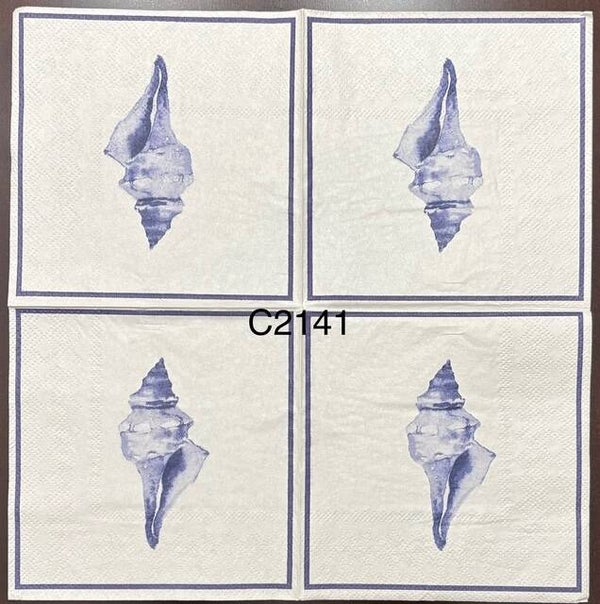 Beach (C2141) - Blue and White Shell