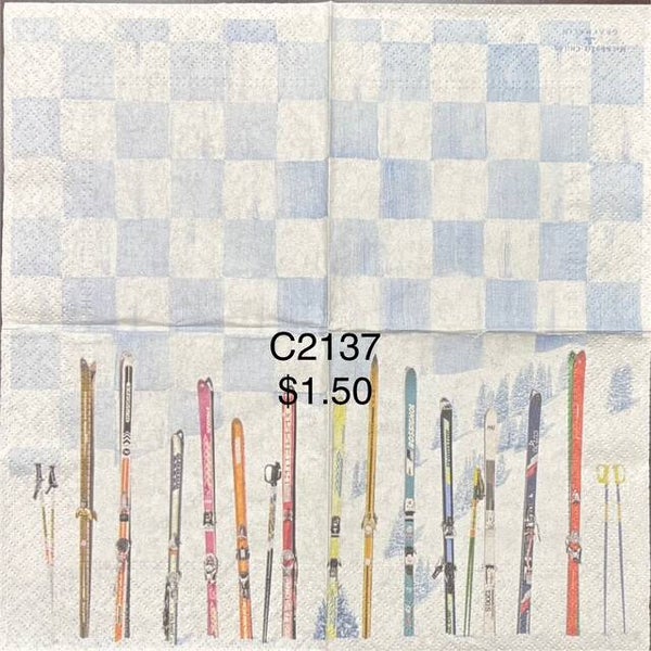 Mackenzie Child (C2137) - Skiis with Light Blue Check