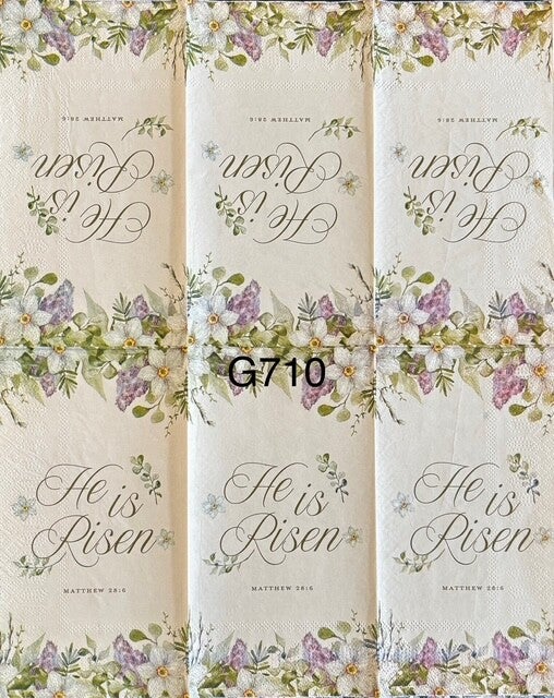 Easter (G710) - He is Risen Boardered by Flowers