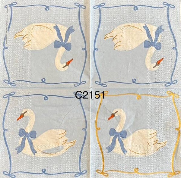 Easter (C2151) - Swan with a Blue Bow