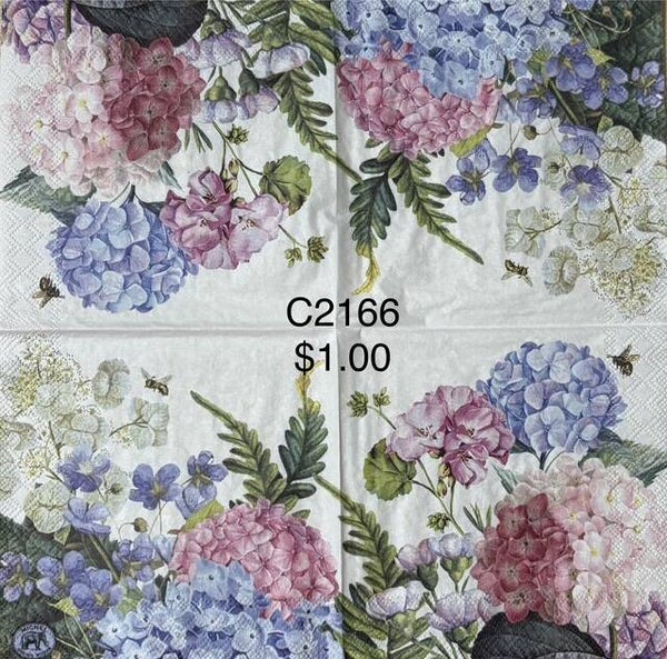 Flowers (C2166) - MDW Pink, White and Blue Hydrangeas