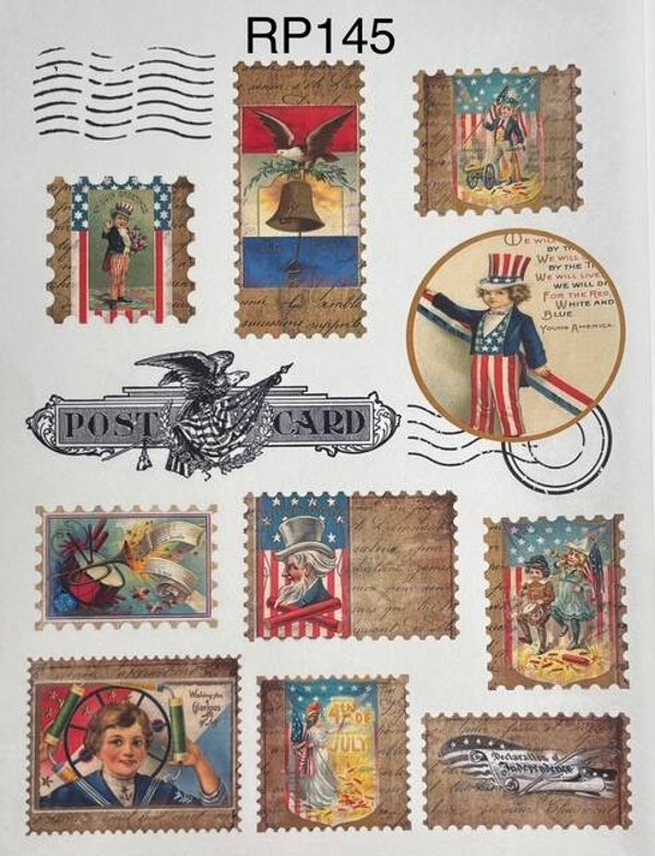 4th of July (RP145) - Patriotic Stamps 1