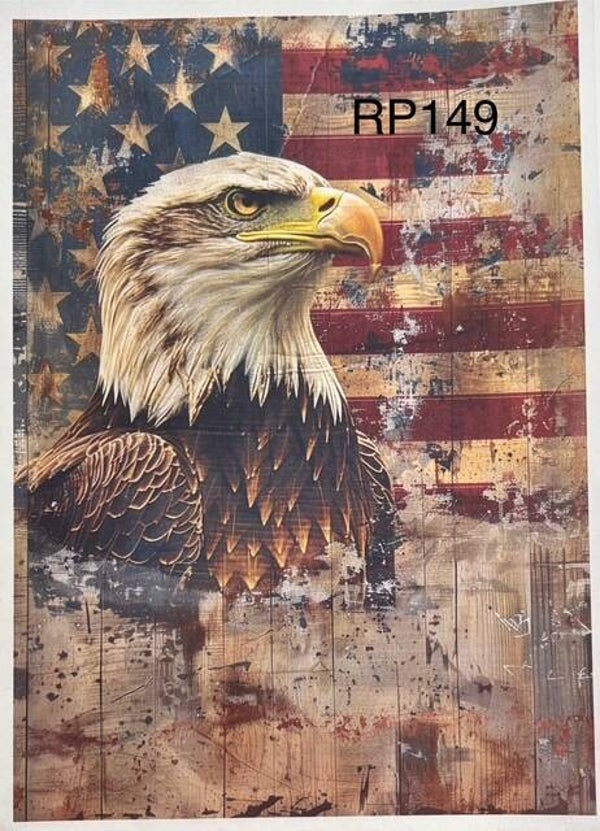 4th of July (RP149) - American Grunge Bald Eagle 1