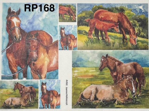 Horses (RP168) - Horses Watercolor