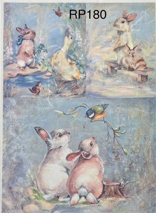 Easter (RP180) - Rabbits and Birds