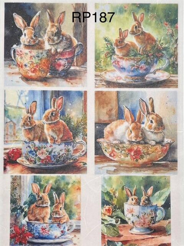 Easter (RP187) - Bunnies in Teacups