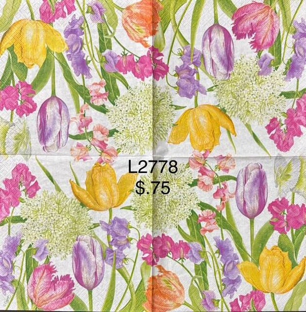 Flowers (L2778) - Tulips (Caspari)