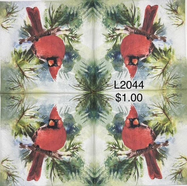 Christmas (L2044) - Cardinal on Branch