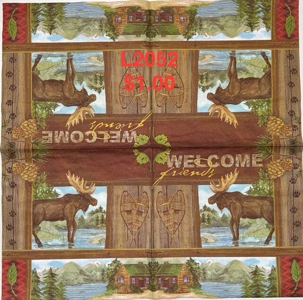 Animals (L2052) - Moose (Elk) "Welcome Friends)