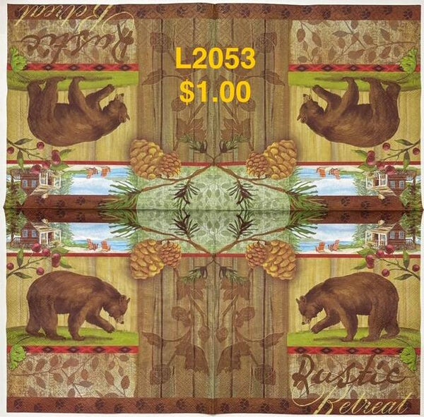 Animals (L2053) - Bear "Rustic Retreat"