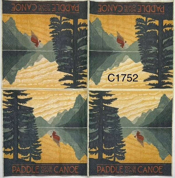 Camping (C1752) - Paddling a Canoe