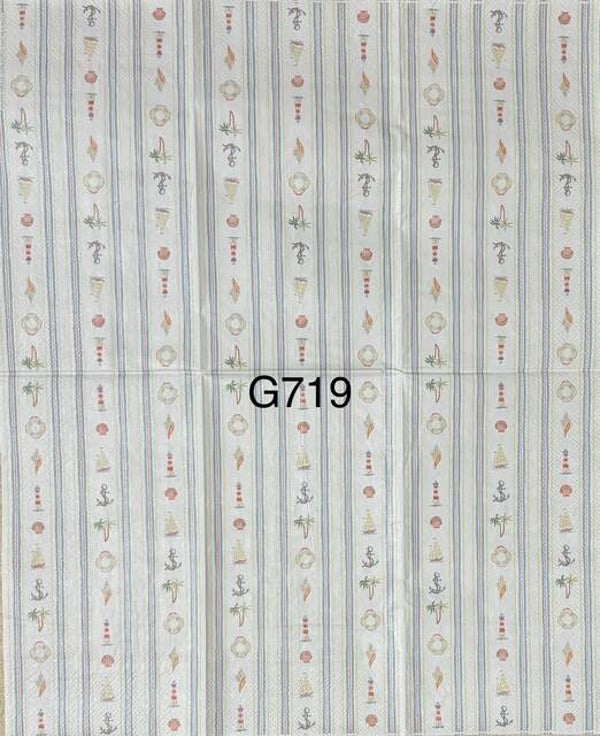 Beach (G719) - Sailboats, Palm Trees, Shells, Lighthouses, etc