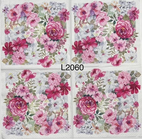 Flowers (L2060) - Pink Roses and Other Flowers