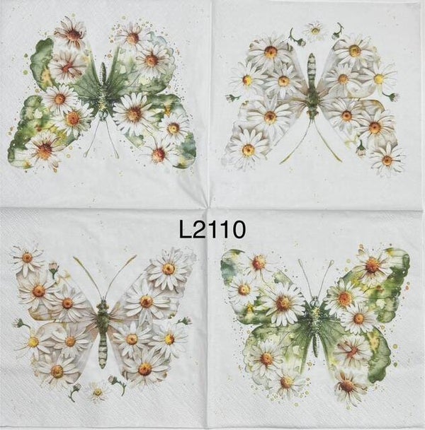 Butterflies (L2110) - Butterflies with Daisies In It