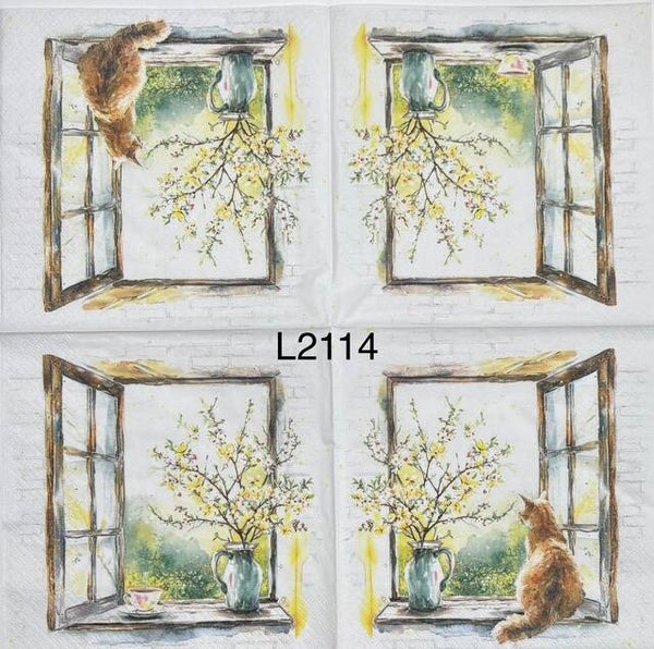 Cats (L2114) - Cat Looking Outside Window
