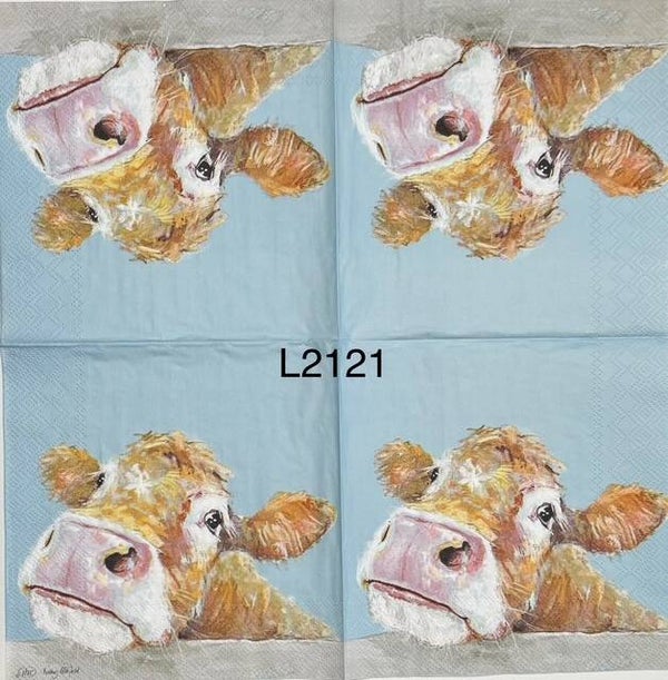 Cows (L2121) - Cow Looking Over Fence