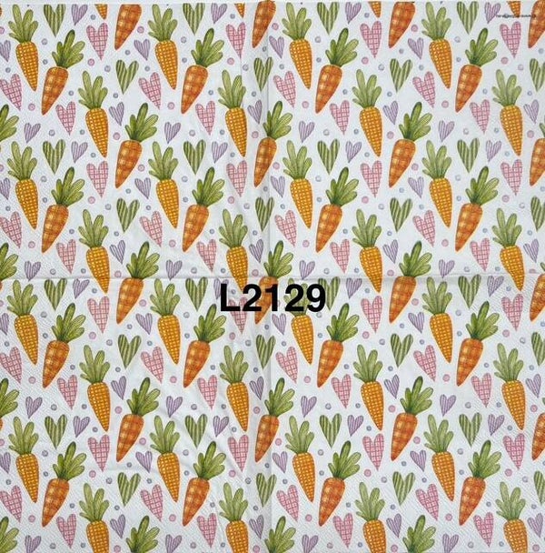Easter (L2129) - Carrots and Hearts Wallpaper