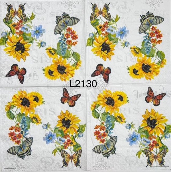 Sunflowers (L2130) - Sunflowers with Butterflies