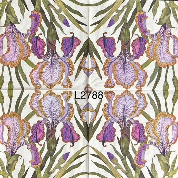 Flowers (L2788) - Dominique - Purple Irises
