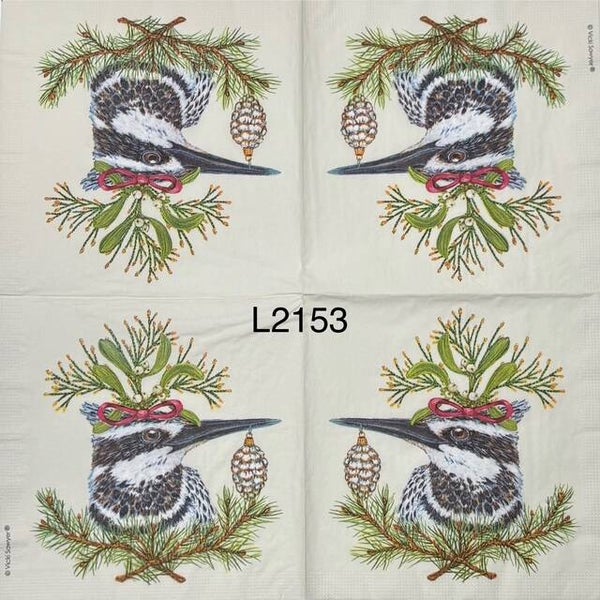 Christmas (L2153) - Kingfisher with Pinecone Ornament