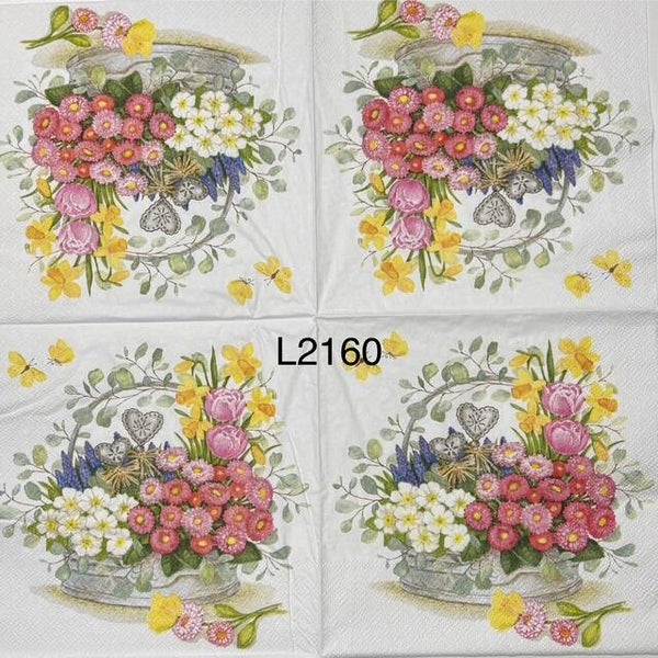 Flowers (L2160) - Basket Full of Spring Flowers