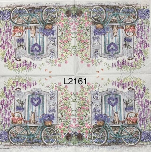 Flowers (L2161) - Bicycle with Lavender All Around