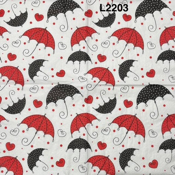Clothing (L2203) - Red and Black Umbrellas