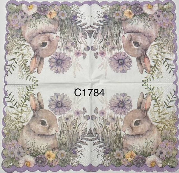 Easter (C1784) - Bunny and Wildflowers