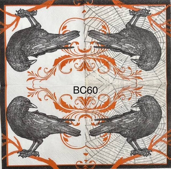 Halloween (BC60) - Black Crow and Spider Web
