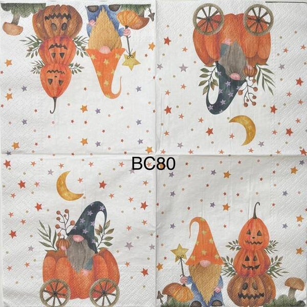Gnomes (BC80) - Gnomes and Stacked Pumpkins