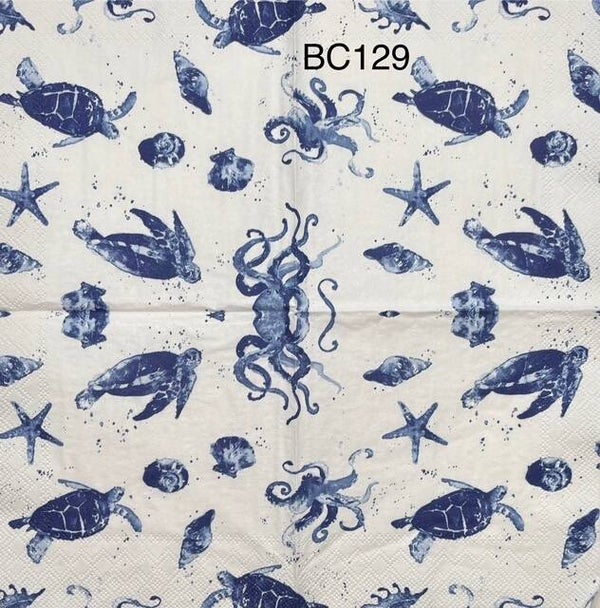 Beach (BC129) - Turtle, Shells, Starfish, Octopus