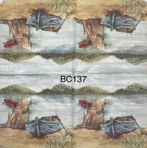 Camping (BC137) - Boat by Lake (matches BC136)