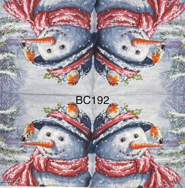 Christmas (BC192) - Snowman with Birds