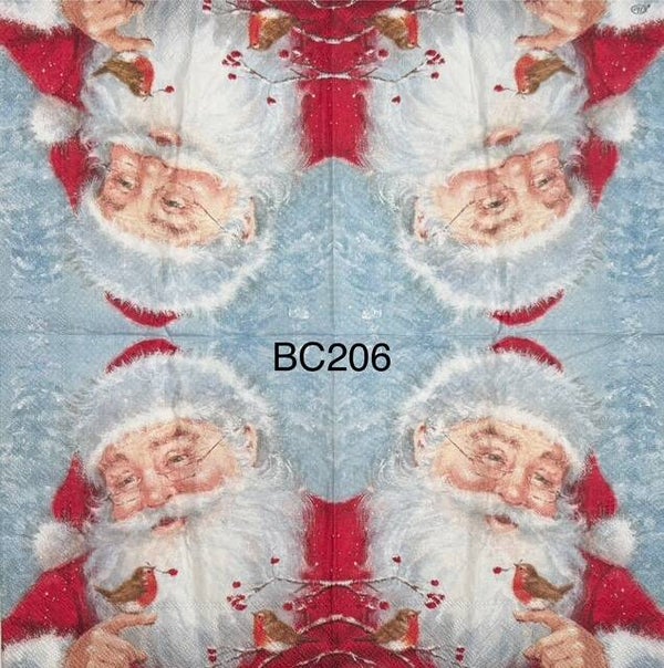 Christmas (BC206) - Santa Holding a Bird on his Finger