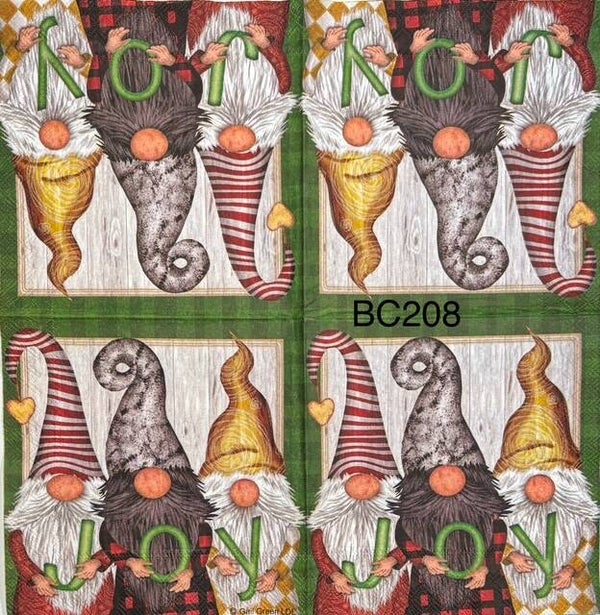 Gnomes (BC208) - Three Gnomes - "JOY"