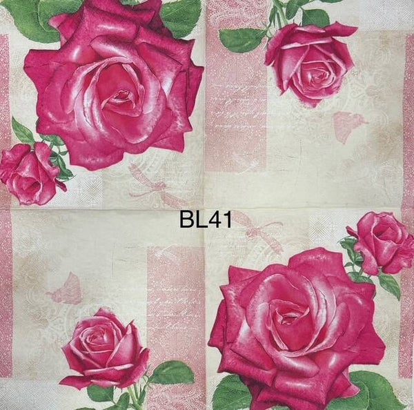 Flowers (BL41) - Pink/Red Roses