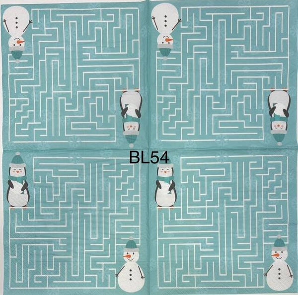 Christmas (BL54) - Penguin and Snowman Puzzle