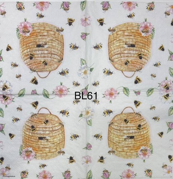 Bees (BL61) - Beehive with Bees Flying Around