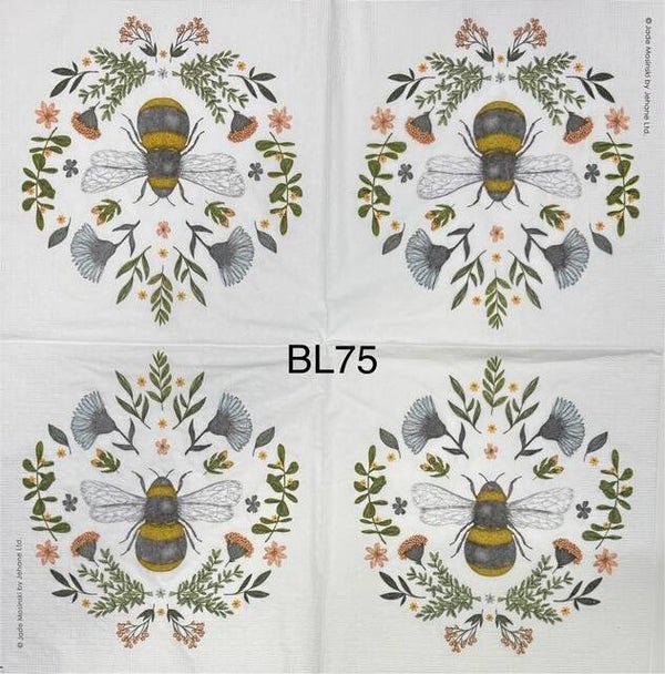 Bees (BL75) - Bee in a Wreath